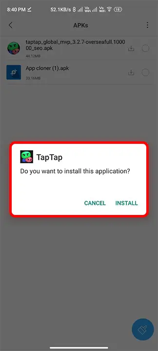 Install TapTap App