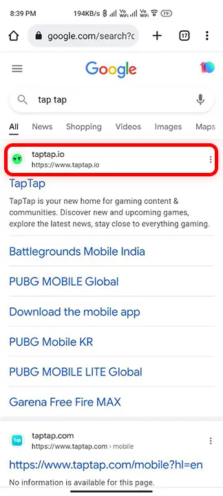 Search TapTap.io