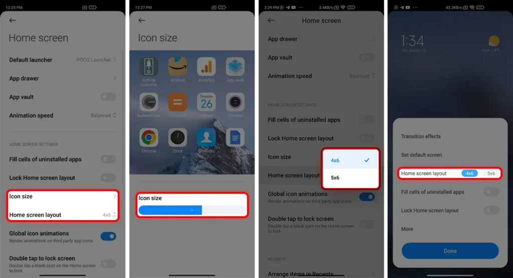 How to customize Home screen Grid and icon Size on Xiaomi Phone