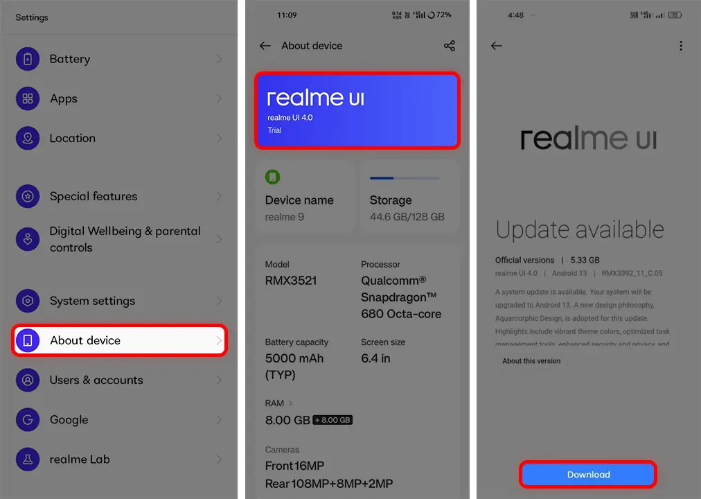 How to Download Realme UI 4.0 Update