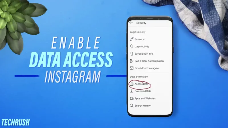 How do I enable data access on Instagram?