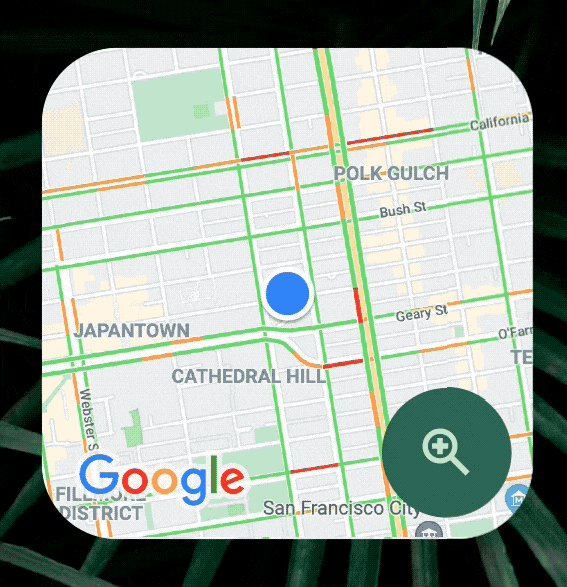 How to add Google Maps Nearby Traffic widget on the home screen