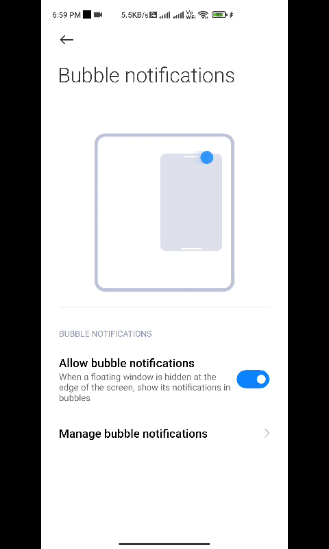 What's Bubble Notification in Xiaomi phones
