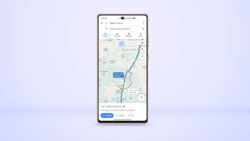 How to check Toll Rates on Google Maps?