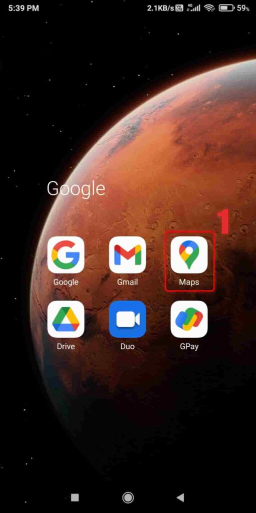 open google map on mobile phones