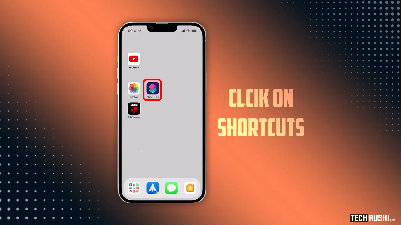 Click on apple Shortcuts app