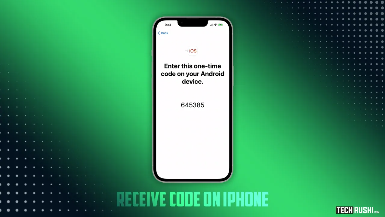 Receive code on iphone