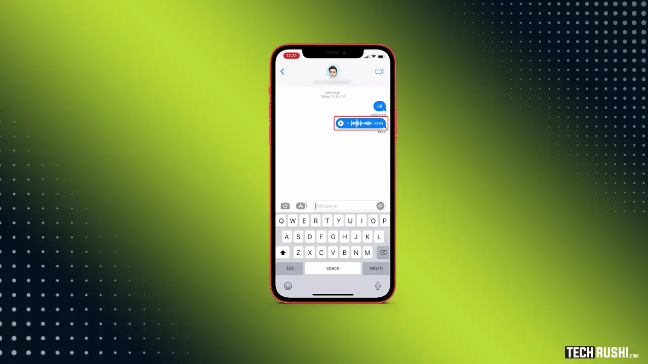 Send Voice Message on iOS 16
