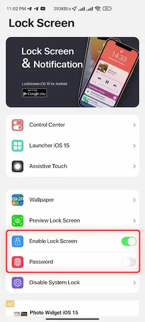 Step 1 for enable iOS 16 Lock screen for android