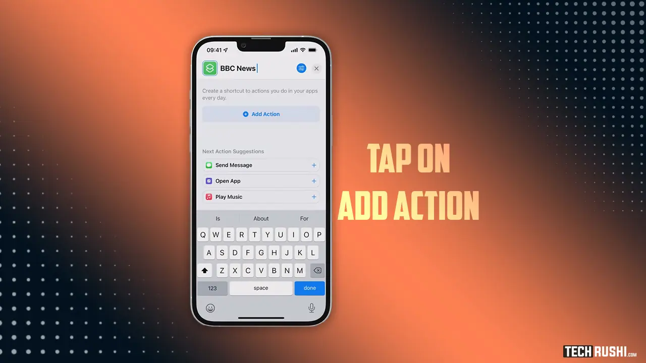 Tap on Add action