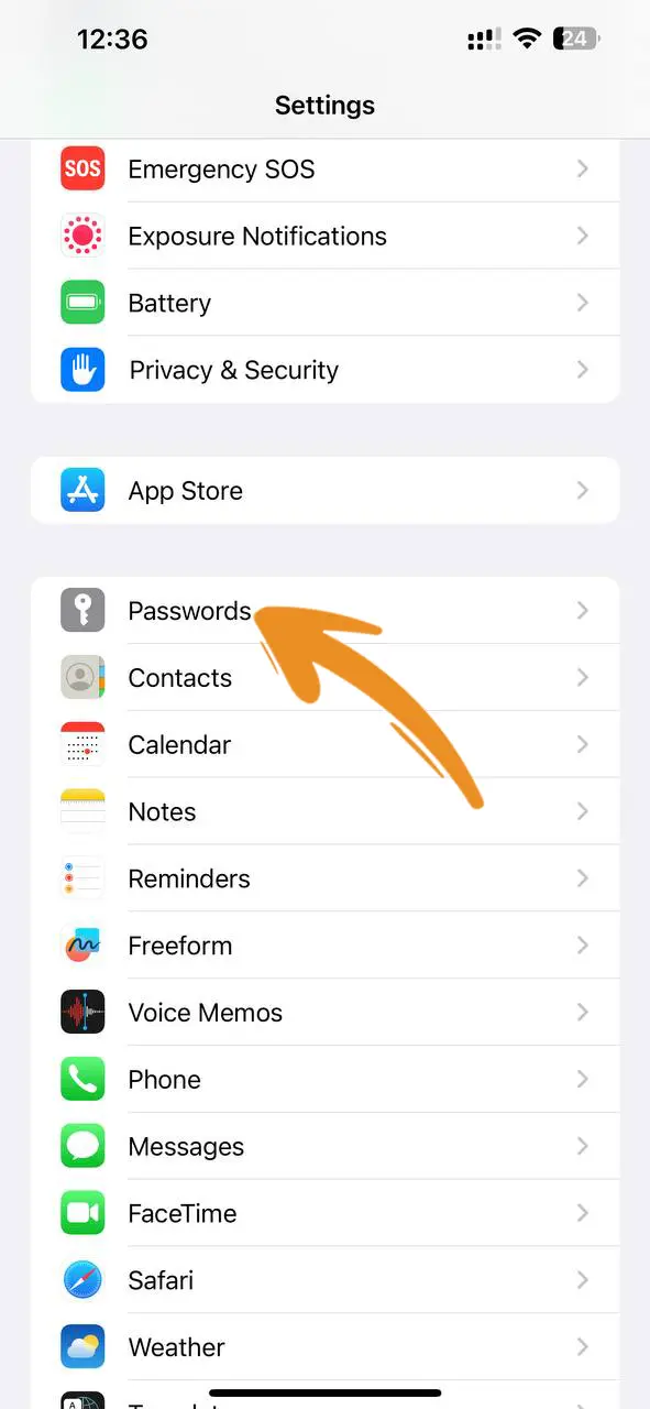 Turn on Autofill Passwords on iPhone Step 1