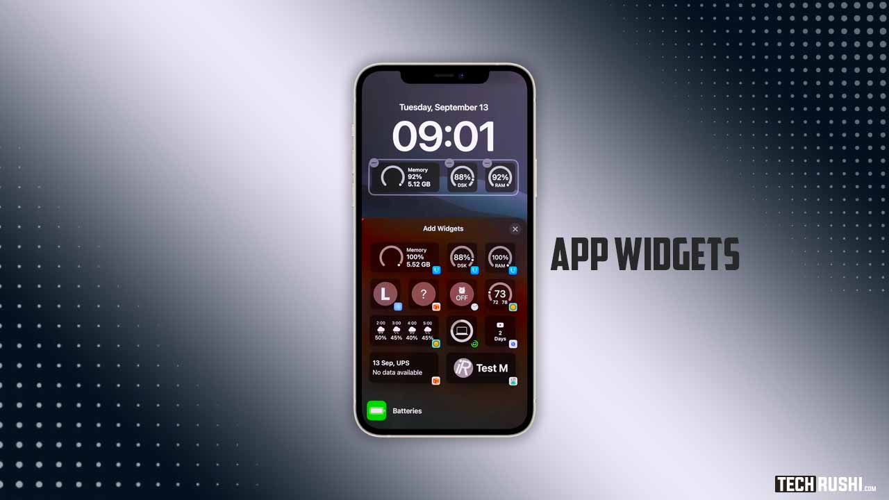 iOS 16 Add Widgets