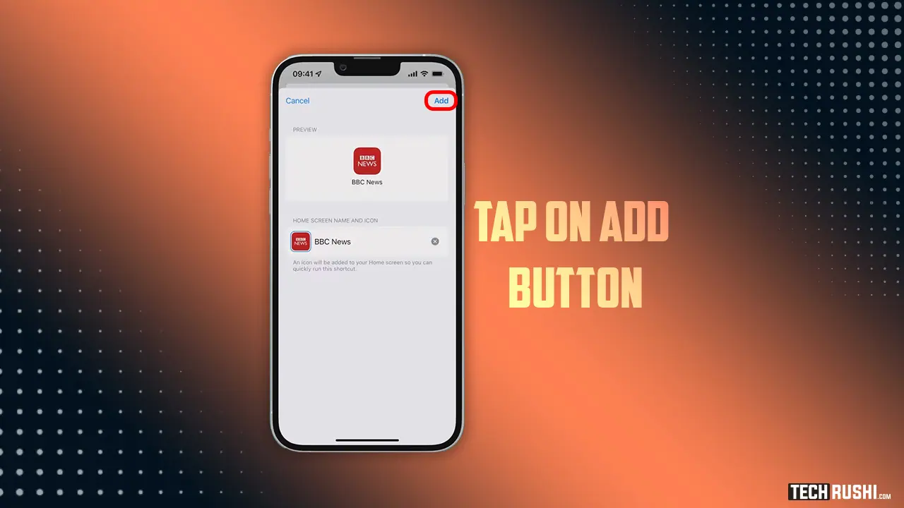 tap on add Button