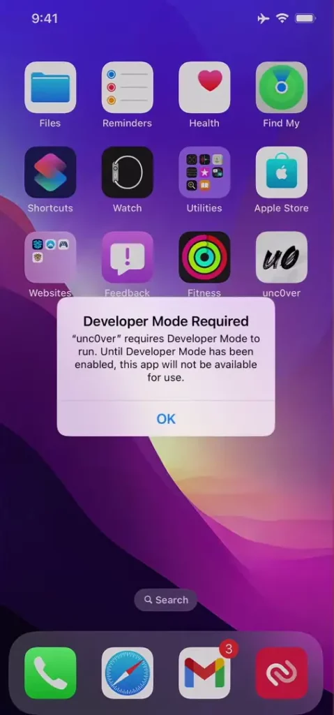 Developer mode required Error