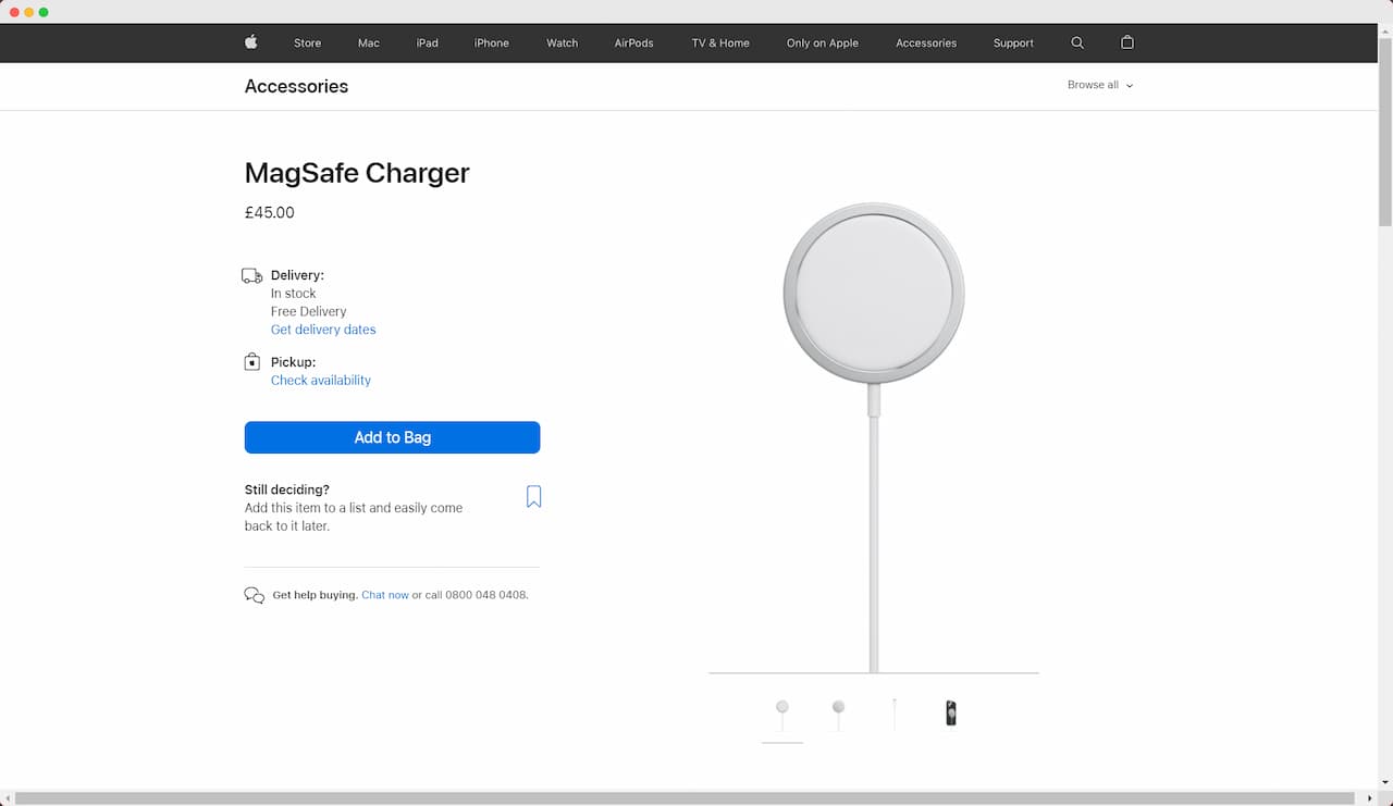 Apple Magsafe Charger price increased in the UK