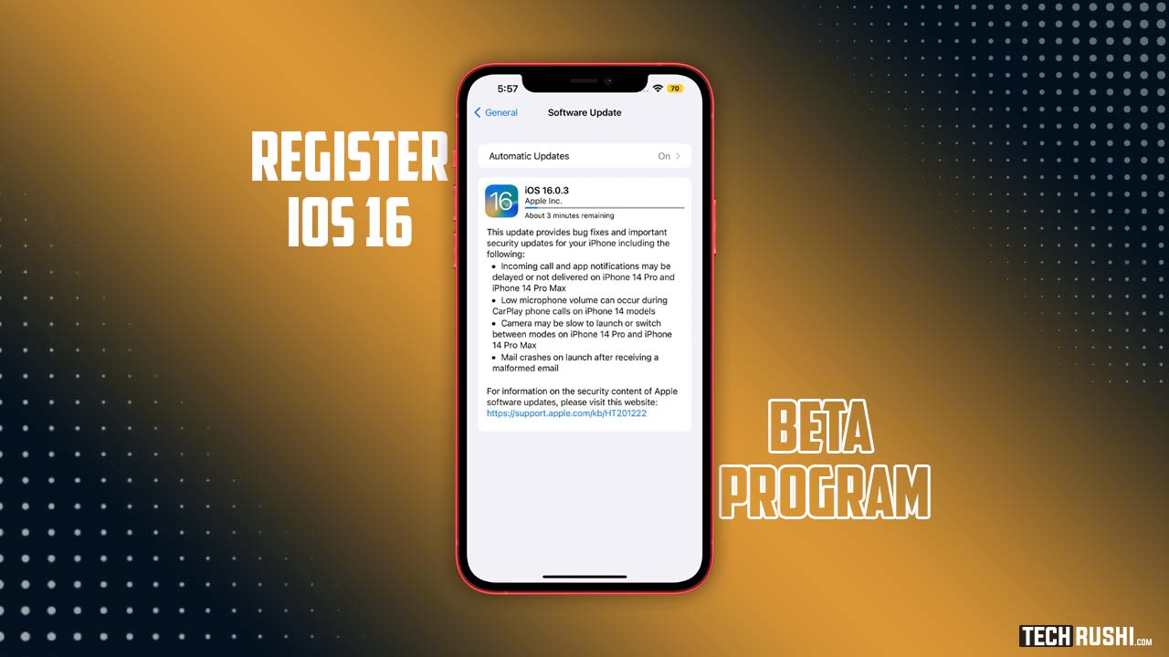 How to Register iOS 16 beta Program