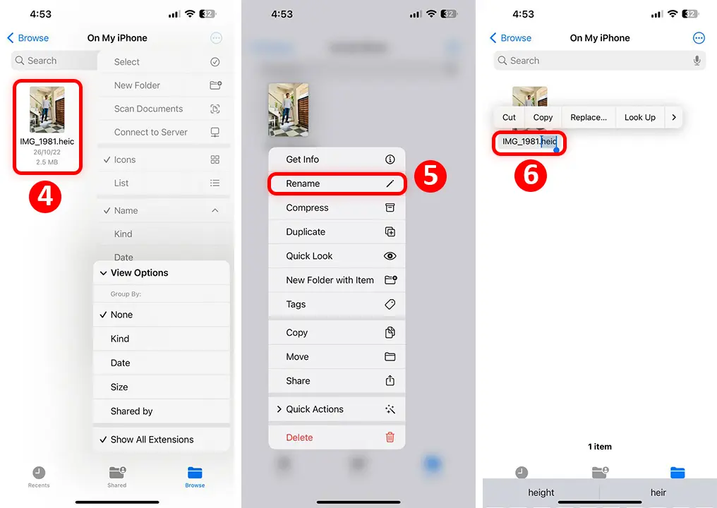 How to change file Extensions on iPhone 14