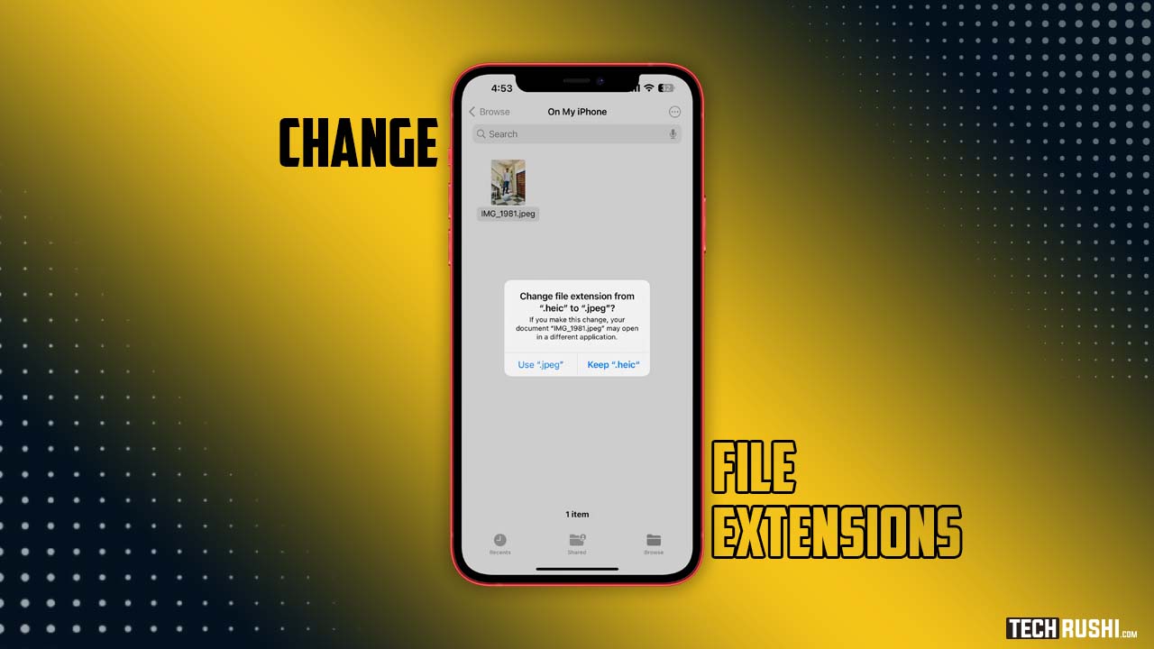 How to change file Extensions on iPhone
