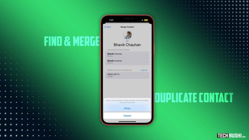 How to Merge Duplicate contacts on iPhone 14 Series?