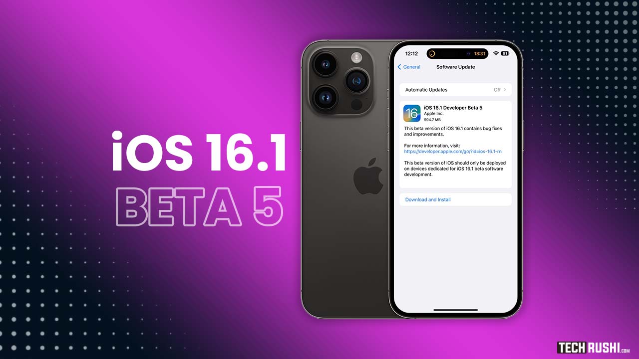 ios 16.1 developer beta 5 update