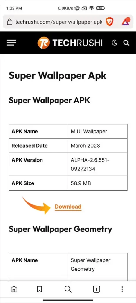 step1_download super wallpaper