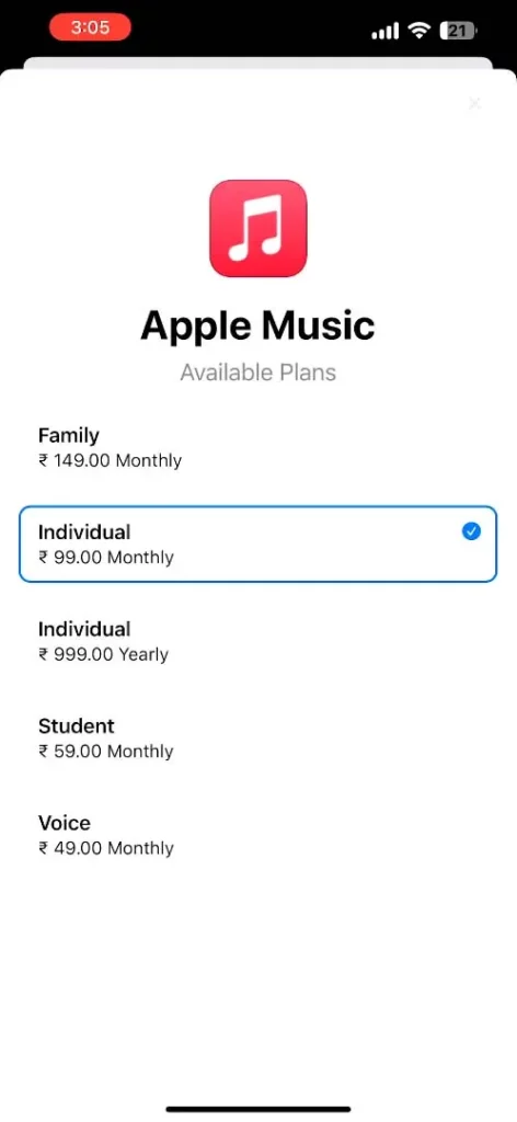 Apple Music Subscription Plan 2022