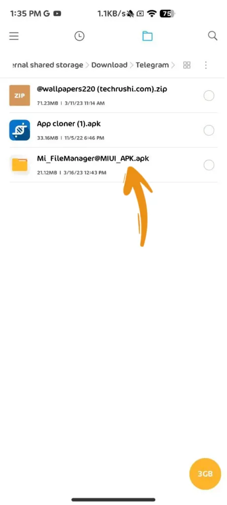 Download Latest Xiaomi File Manager APK step 1