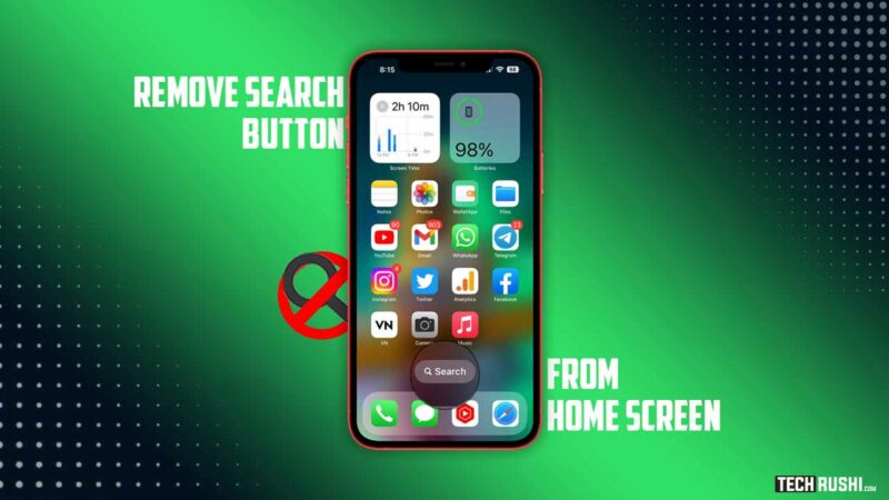 How to Remove Search Button from Home Screen in iOS 16
