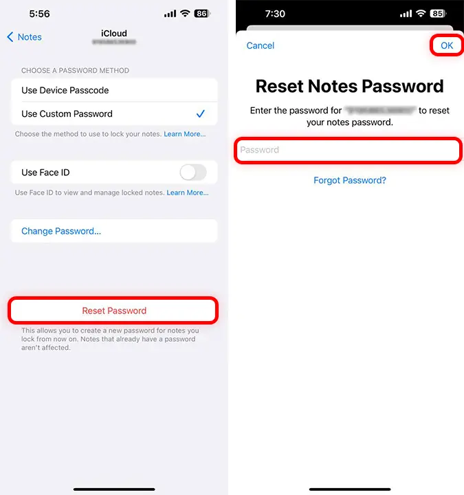 How to Reset Notes Password on iPhone