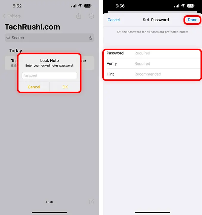 How to Set Up a Custom password for Notes on iPhone
