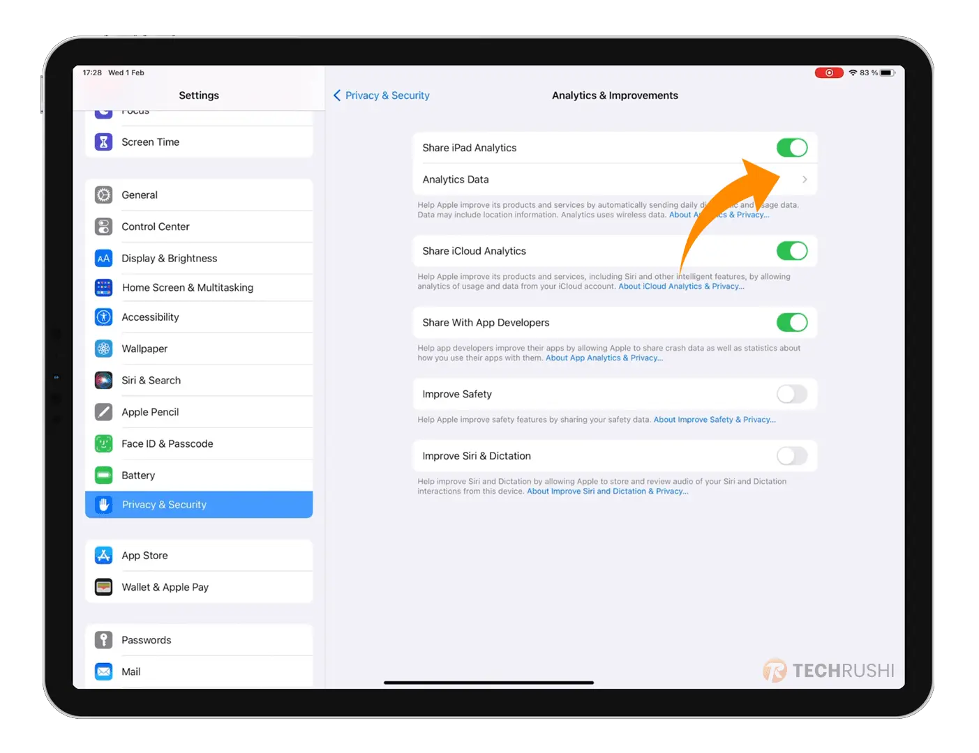 Step 2. Check iPad Battery Health using Analytics Data