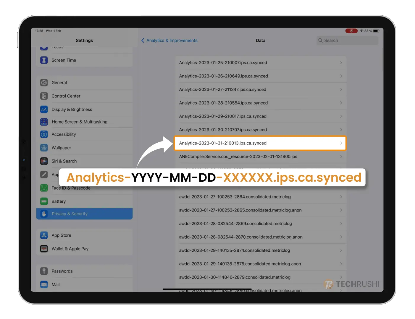 Step 3. Check iPad Battery Health using Analytics Data