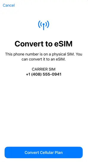 convert to eSIM
