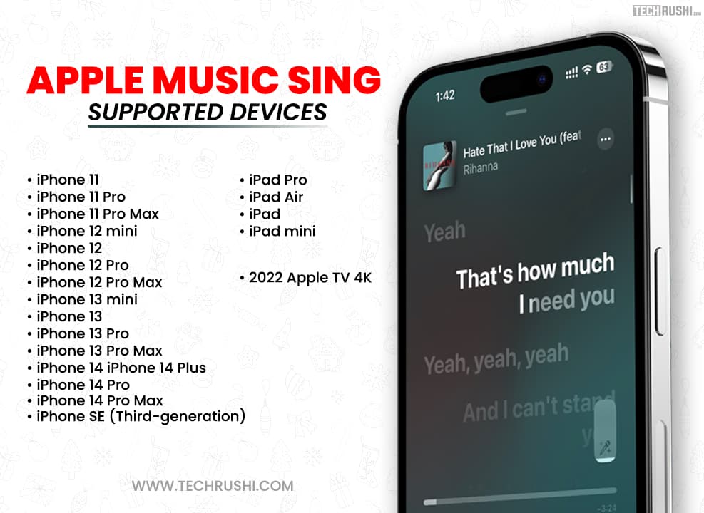 Apple Music sing supported Devices
