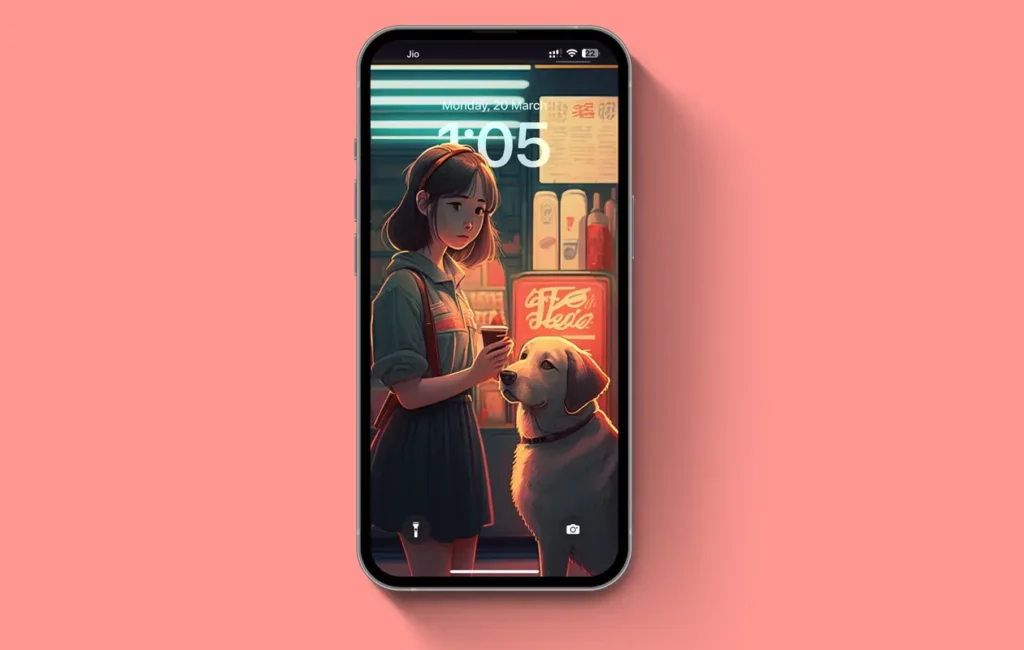 Cute Japanese Girl with Labrador Dog - Wallpaper by techrushi.com