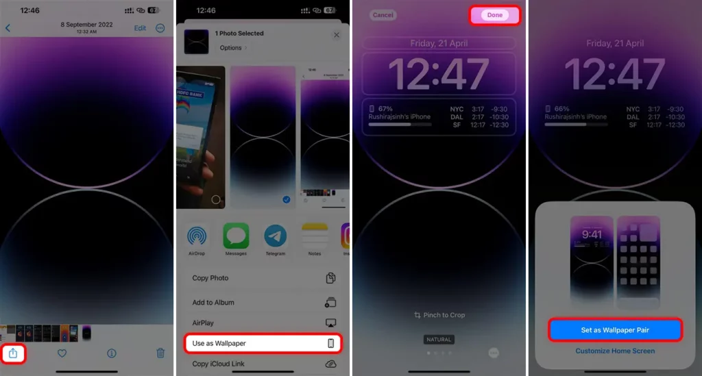 How to Apply Wallpaper on iPhone 14 Pro Max
