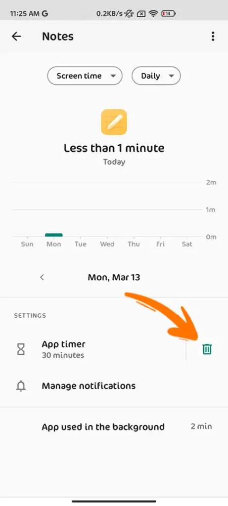 delete app limits on Digital wellbeing