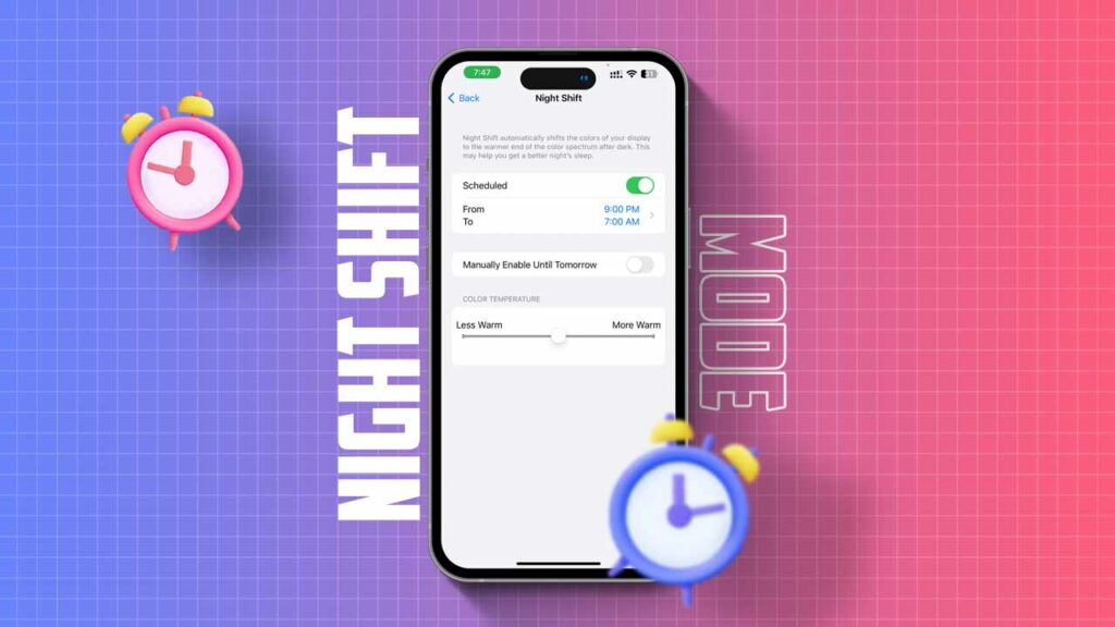 Enable and Schedule Night Shift Mode on iPhone