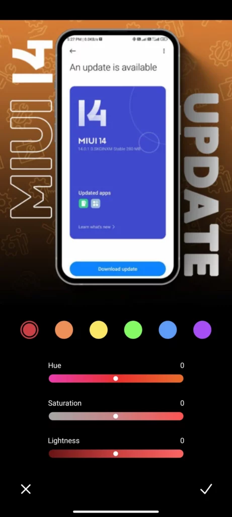 HSL and Posterize Xiaomi Gallery Editor Apk Features