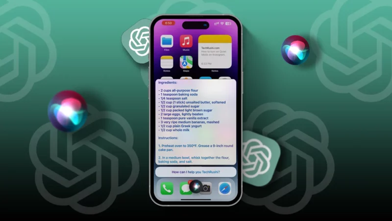 Siri Pro Mode enable with ChatGPT Shortcut on iPhone