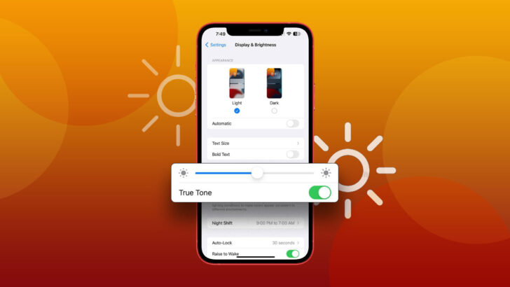 Turn on True Tone on iPhone