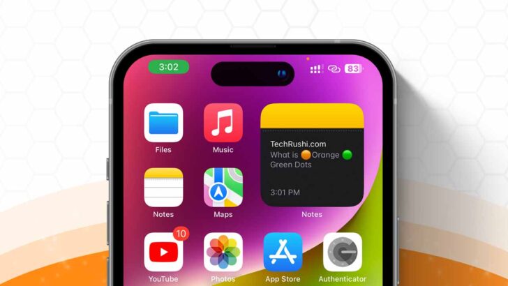 What does the Green and Orange Dot Mean On iPhone