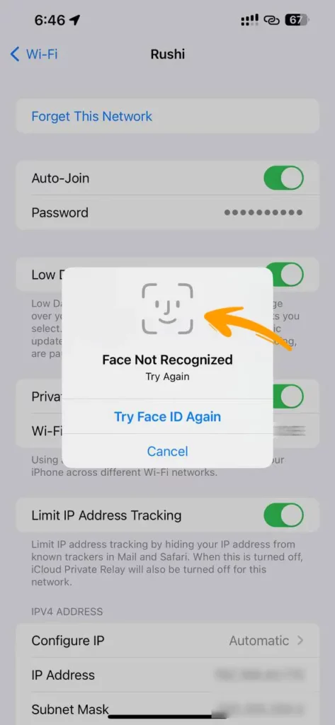 Step 4-Enter your Password for Find WiFi Password on iPhone