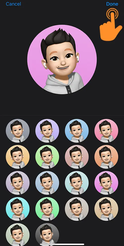 change game center profile picture styles on iPhone