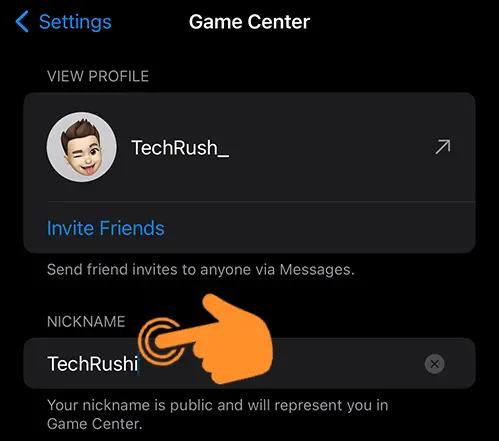change username in iPhone game center