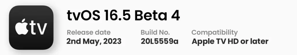 tvOS 16.5 Beta 4