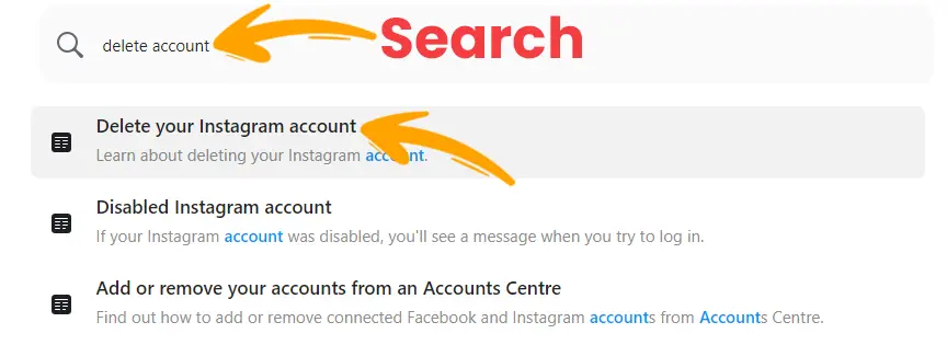 Delete Instagram Account on a PC 3