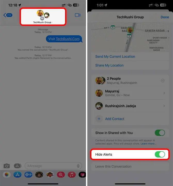 How To Create And Name A Group Text On IPhone TechRushi   How To Mute A Group Text On IPhone.webp