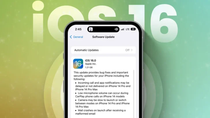 iOS 16 Update