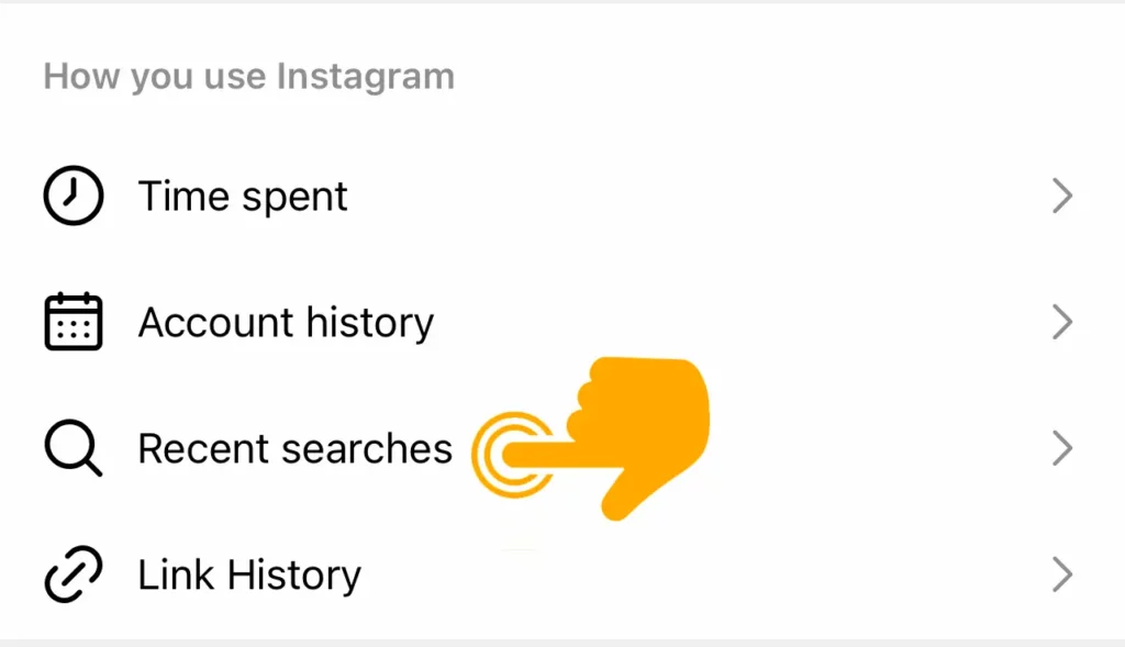 Clear Instagram Cache using Clear Instagram Searches 4